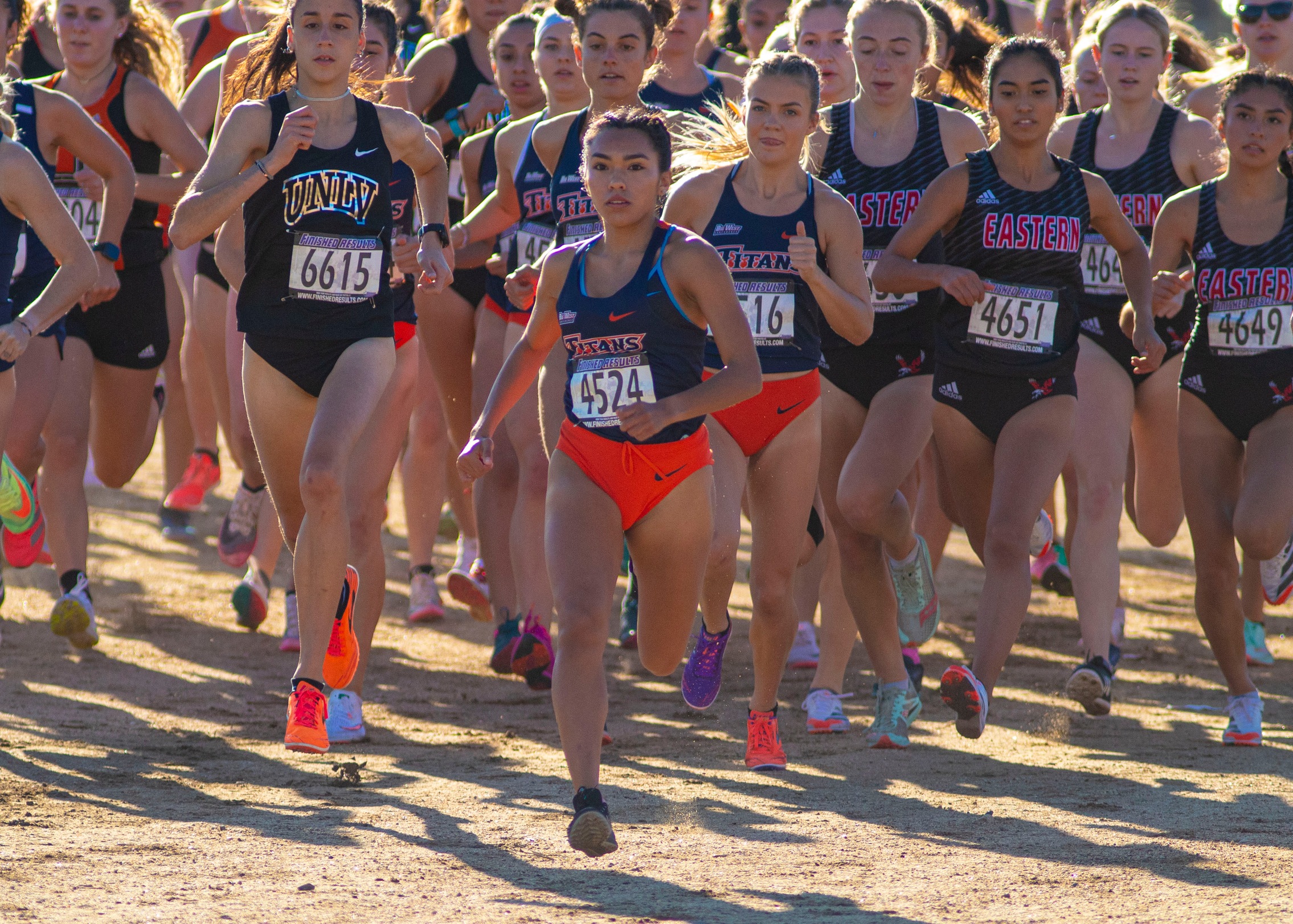 Trinity Ruelas leading the way in the start.