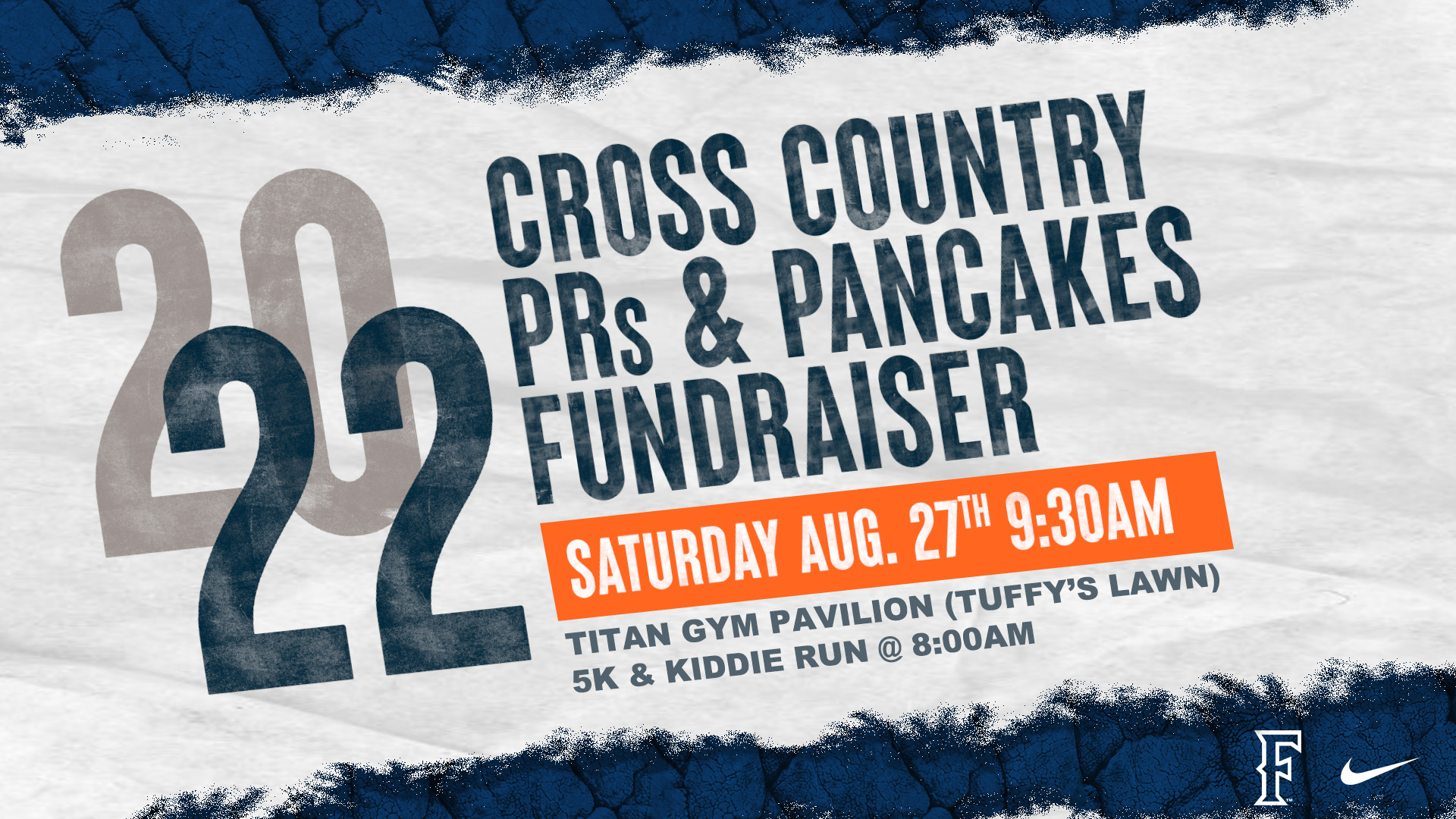 Cross Country PR's and Pancakes Fundraiser. Saturday, August 27th at 9:30 AM.
