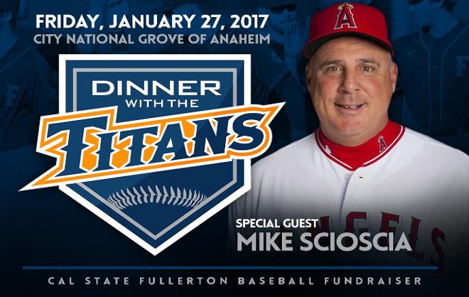 Mike Scioscia to Headline Dinner with the Titans