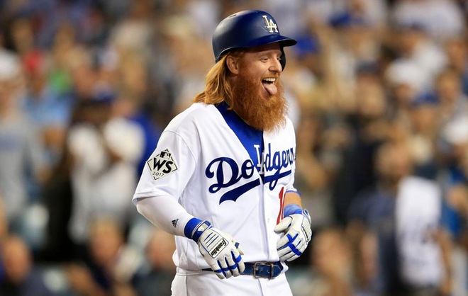Justin Turner in Game 6 of the World Series 