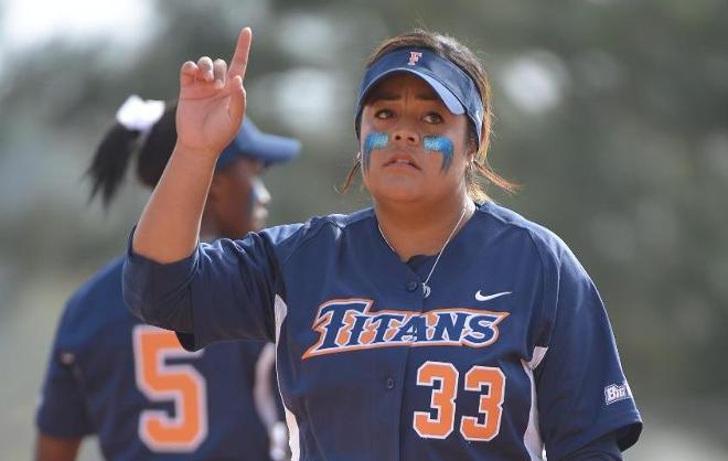 From the OC Register: After turbulence, CSUF softball standout Missy Taukeiaho finds peace on the field