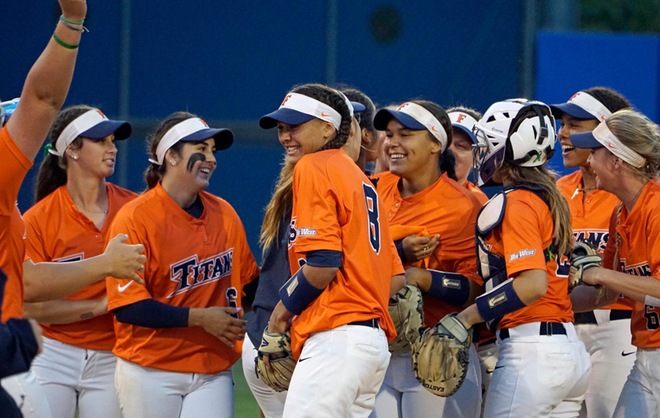 Game action vs. Texas State in the Los Angeles Regional