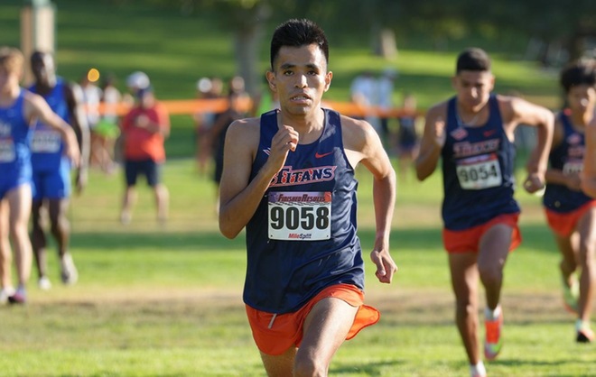 Alexis Garcia has been the Titans men’s cross country top performer this season, finishing second at the Mark Covert Classic and fifth at the Big West Conference Championships.