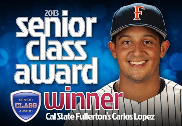 Lopez Wins 2013 Senior CLASS Award® for Baseball