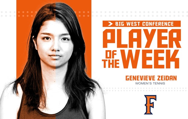 Genevieve Zeidan Earns Big West Player of the Week