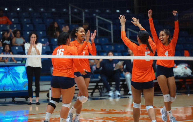 Women's Volleyball Continues Win Streak after Coming Back against Grand Canyon